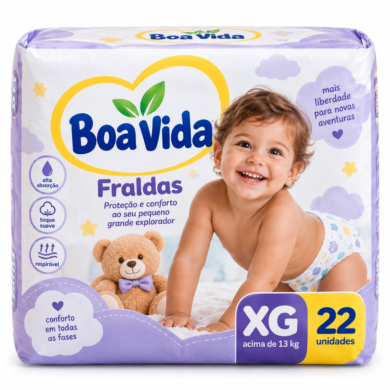 Fraldas Tamanho XG 22un
